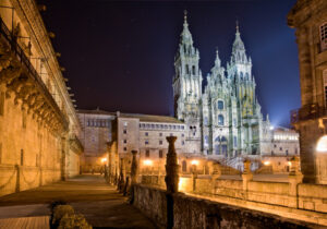 Kathdrale Santiago de Compostela bei Nacht