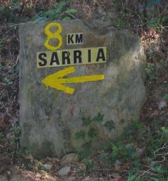 Wegweiser nach Sarria