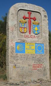 Wegstein Grenze zu Galicien